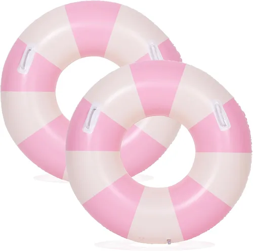 Vista 10 de Flotadores inflables de piscina para adultos, flotadores inflables para anillo de natación para adultos, balsa de piscina inflable para verano