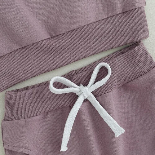 Vista 5 de FYBITBO 2 piezas de ropa de otoño e invierno para bebé niña, sudadera con capucha y pantalones de camuflaje, conjuntos de ropa