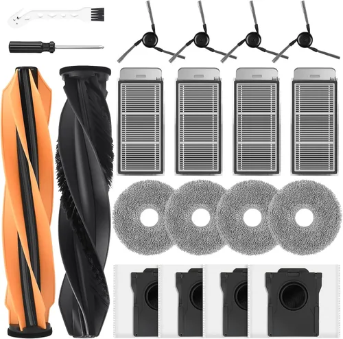 Vista 12 de Kit de 18 accesorios para Dreame L10s Ultra Gen 2/L10s Pro Ultra Heat/X30 Ultra/L40s Ultra AE/CE Robot Aspirador, 1 Cepillo TriCut, 4 Cepillos