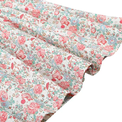 Vista 6 de Vestido casual de algodón con estampado floral vintage para niñas 2T-12, para primavera, verano, otoño, ropa de Pascua