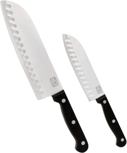 Vista 2 de Chicago Cutlery Juego de 2 piezas de acero inoxidable con triple remache de polímero, color negro