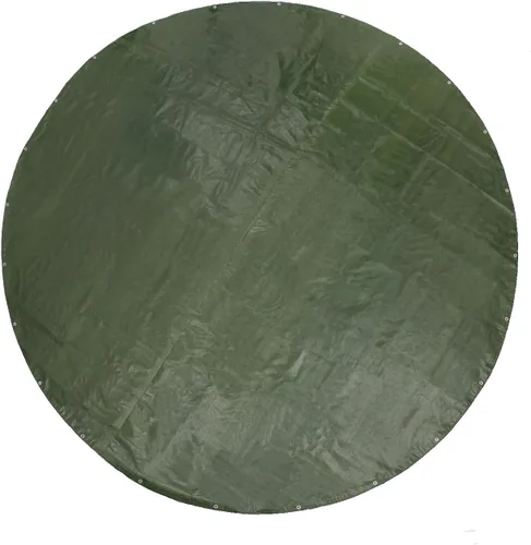 Vista 9 de GUARD SHIELD Lona redonda impermeable resistente negra de 8 pies, cubierta para piscina inflable al aire libre, tela de suelo para debajo
