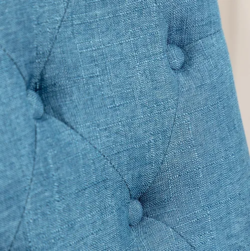 Vista 7 de Juego de 2 sillas de comedor Parsons con respaldo alto y patas de madera de goma maciza, color azul