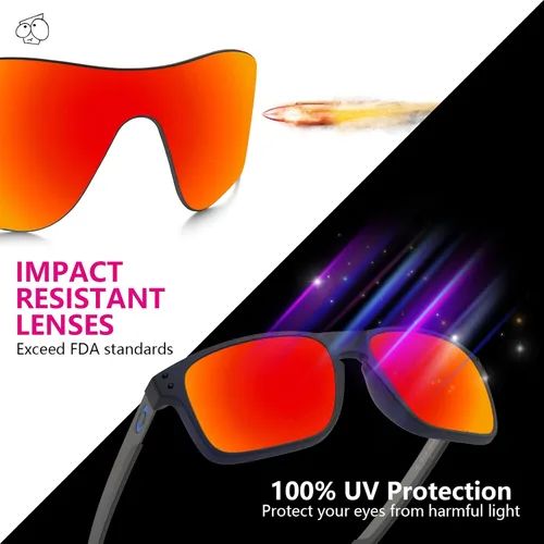 Vista 3 de EZReplace Lentes de repuesto para gafas de sol Oakley Holbrook XL OO9417 (lentes polarizadas) se adapta a la montura Oakley Holbrook XL