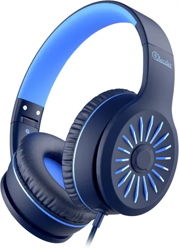 Vista 15 de ELECDER i45 - Auriculares para niños con cable para la escuela, color negro