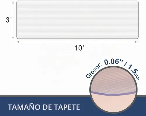 Vista 2 de SALLOUS Alfombra de vinilo impermeable de 3 x 10 pies para pasillo, protector de suelo duro antideslizante para cocina, lavandería, sala de estar
