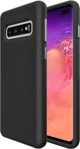 Vista 9 de KIOMY Funda transparente para Samsung Galaxy S10+ / S10 Plus, 3 en 1, a prueba de golpes, funda protectora para teléfono, carcasa de policarbonato