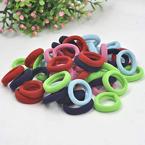 Vista 9 de Accesorios para el cabello para niñas y niños, bandas de goma para cola de caballo, bandas elásticas para el cabello (negro)