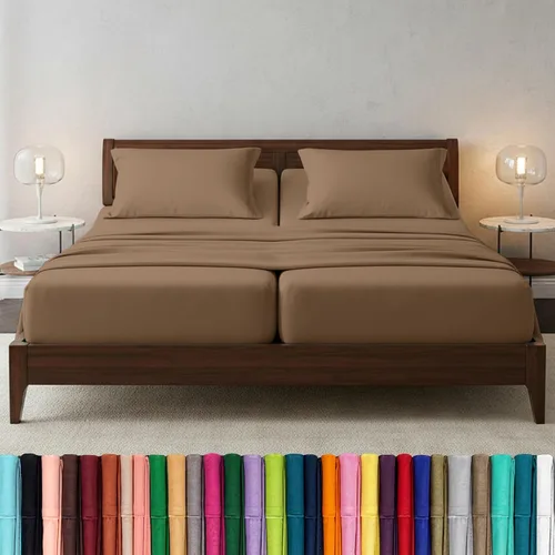 Vista 30 de Elegant Comfort - Juego de sábanas de microfibra de 1500 hilos de calidad hotelera prémium de 4 piezas - Resistente a arrugas, sábana bajera