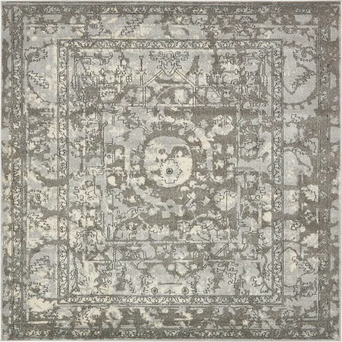 Vista 14 de tapete moderno clásico, colección La Jolla, Polipropileno, Gris Gris/Plateado