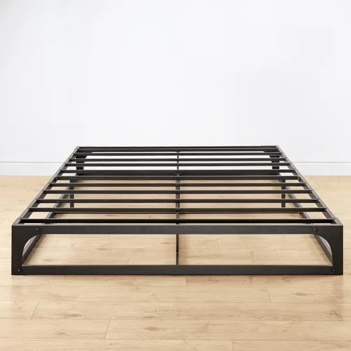 Vista 4 de Somier de cama individual Mellow 9 pulgadas, con base de colchón de láminas de acero resistente Negro