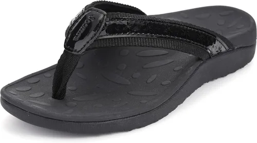 Vista 6 de Joomra - Sandalias de tanga con soporte de arco ortopédico para mujer, chanclas ajustables