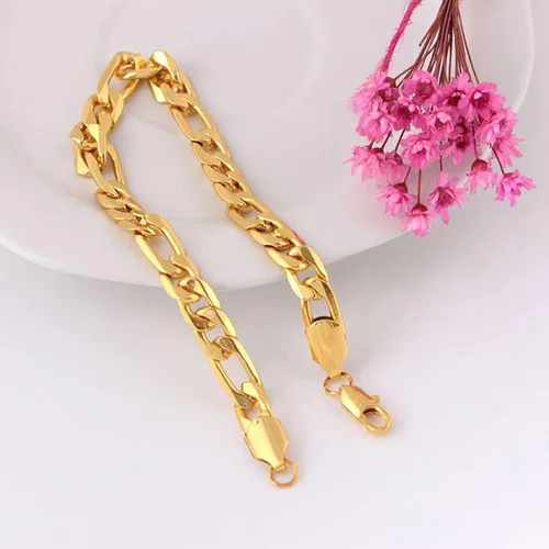 Vista 5 de Pulsera minimalista para hombres y mujeres cadena de platinos X plata de 018 pulgadas o pulsera para hombres de 18 quilates 87in de oro joyería