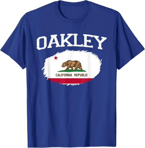 Vista 20 de OAKLEY CA CALIFORNIA Flag Vintage USA Sports Hombre Mujer Camiseta, Negro