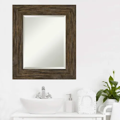 Vista 6 de Amanti Art Bathroom Mirror for Over Sink, Vanity Mirror, Wood Frame, Hangs Horizonally and Vertically, Bathroom Wall Decor, Beveled Edge