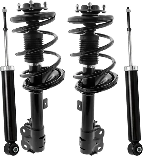 Vista 21 de Detroit Axle - Puntales y Amortiguadores para Chevy Traverse Buick Enclave GMC Acadia Saturn Outlook 2007-2012, 2 puntales delanteros con resorte