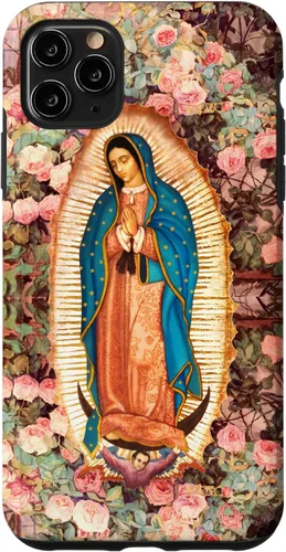 Vista 13 de Lady of Guadalupe - Carcasa para iPhone 17, diseño de flores rosadas