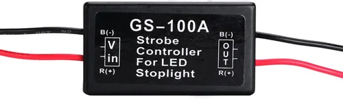 Vista 6 de Módulo Controlador de Luz de Freno Intermitente y Estroboscópica, Módulo Flasher Auto LED para Motocicletas, Coches, Camiones, Luces de Freno GS-100A