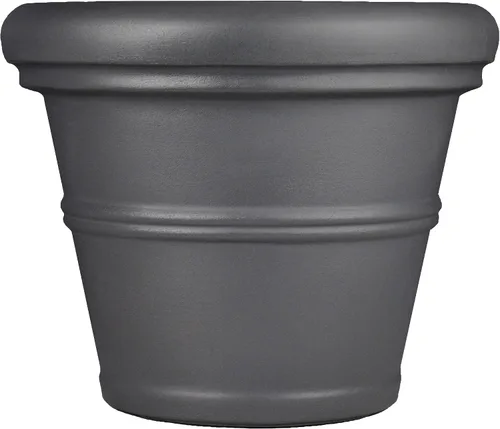 Vista 6 de Tusco Products RR135BK Classic - Maceta de jardín con borde enrollado, 13.5 pulgadas, color negro
