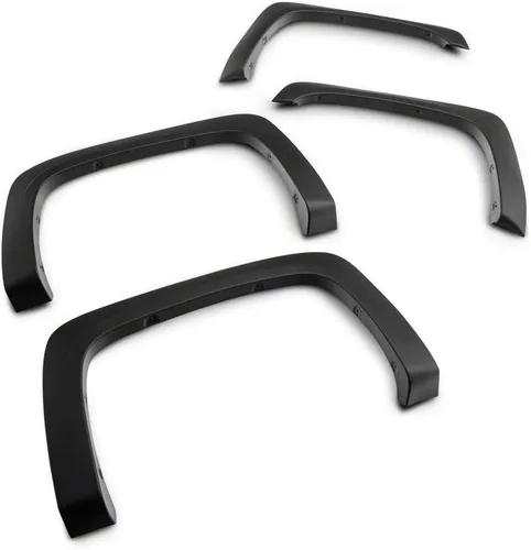 Vista 3 de Duratek Guardabarros estilo OEM Mejora de protección de arco de rueda de polipropileno duradero Acabado negro mate Compatible con Silverado