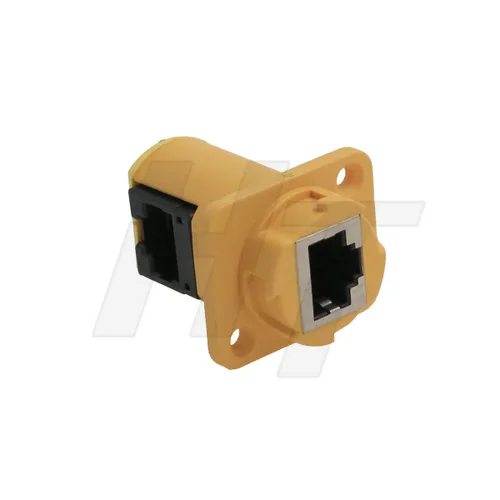 Vista 6 de 2sets Ethernet RJ45 conector impermeable hembra Socket Panel posterior montaje frontal (portador de cable)