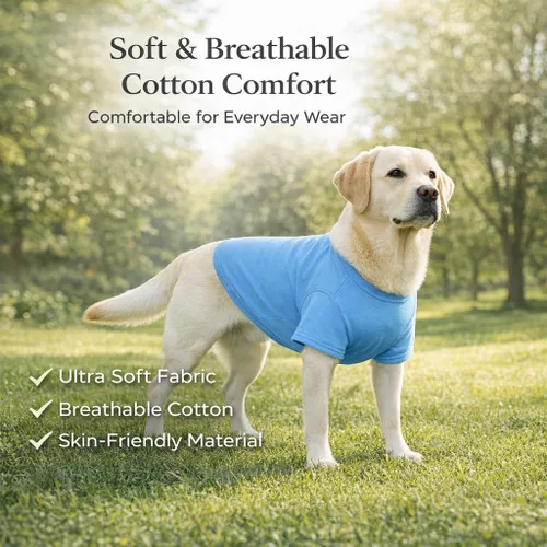 Vista 4 de Lovelonglong 2019 - Ropa para mascotas, Disfraces para Perro, Ropa Camisetas en blanco para Perros Grande Medianos Pequeños 100% Algodón 18