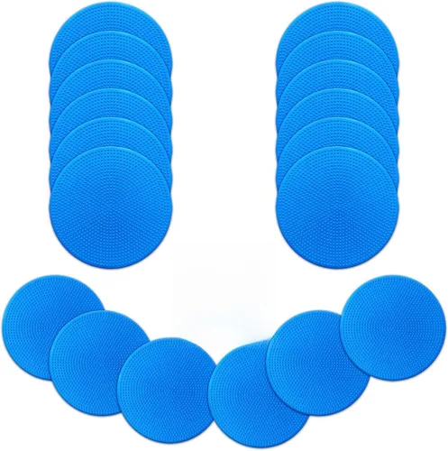 Vista 12 de Poly Spot Markers 4 inch/9 inch Non-Slip Rubber Agility Training Markers Floor Dots Flat Field Cones for Football, Soccer, Basketball, School