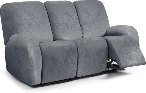 Vista 36 de ANARACHON Fundas para sillas reclinables con aspecto de cuero, funda elástica de 4 piezas, funda suave para silla reclinable, protector de muebles