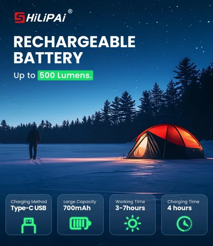 Vista 2 de Faro LED recargable con sensor de movimiento, 6 modos para equipo de camping y senderismo, mini linterna frontal con luz roja, regalo de bolsillo
