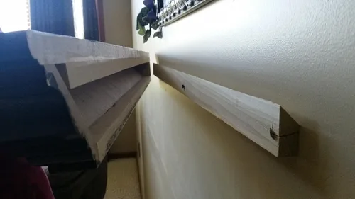 Vista 2 de Repisa de madera maciza de roble o álamo sin terminar clásico en U Pick