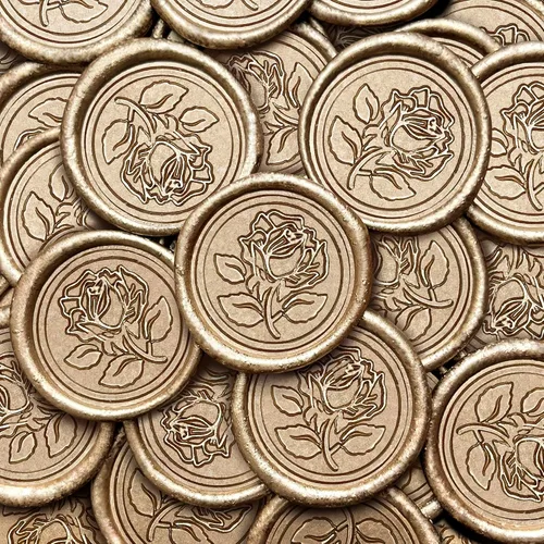 Vista 28 de 25 Piezas Calcomanías de Sellos de Cera Hechas a Mano, Sellos para Sobres, Calcomanías de Cera Autoadhesivas para Invitaciones de Fiestas de Boda