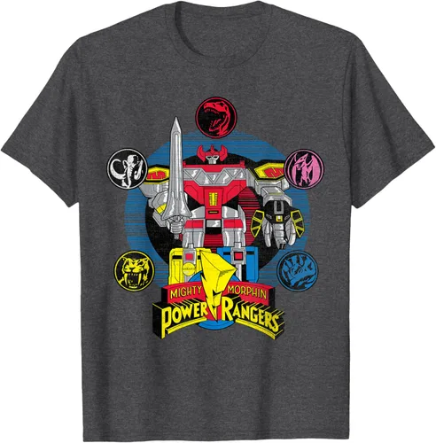 Vista 29 de Power Rangers Camiseta Megazord Asfalto