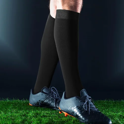 Vista 2 de Haysandy 24 pares de calcetines de fútbol juvenil de fútbol sóftbol equipo de béisbol calcetines unisex de tubo largo alto