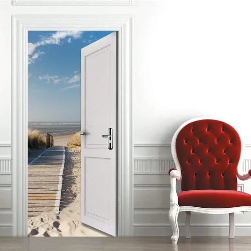 Vista 166 de Calcomanías 3D para puerta, murales para despegar y pegar, papel tapiz de caballo, calcomanías autoadhesivas extraíbles de PVC, impermeable, póster