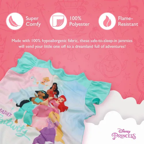 Vista 3 de Disney Conjunto de pijama de algodón ajustada de 4 piezas para niña