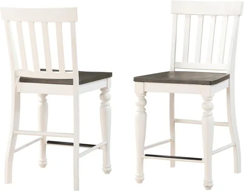 Vista 5 de Steve Silver Furniture Joanna - Juego de comedor redondo de 9 piezas, diseño de casa de campo, mesa redonda de 42 pulgadas con 8 sillas de encimera