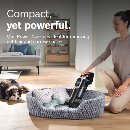 Vista 11 de Bosch Unlimited 10 - Aspiradora inalámbrica con 2 baterías incluidas, hasta 140 minutos en total, tubo flexible, cargador rápido, pelo de mascotas