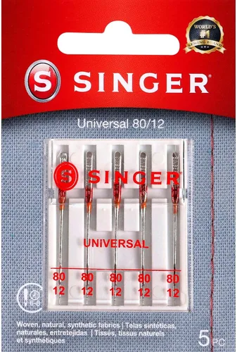 Vista 11 de SINGER 4877 - Agujas universales de punto normal para máquina de coser para tela tejida, tamaño 70/10, 4