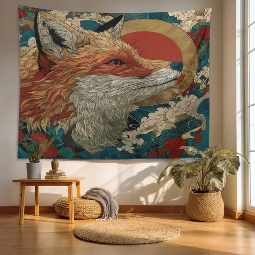 Vista 17 de Batmerry Abstract Repeat Polyester Tapestry, Tiled Directional Lightweight Wall Hanging High-Definition Print Backdrop For Dorm Room Bedroom Living