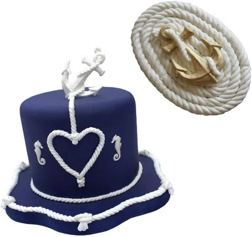 Vista 8 de Molde de silicona de cuerda, paquete de 2 tiras de arcilla polimérica con borde de encaje, para decoración de pasteles, decoración de cupcakes
