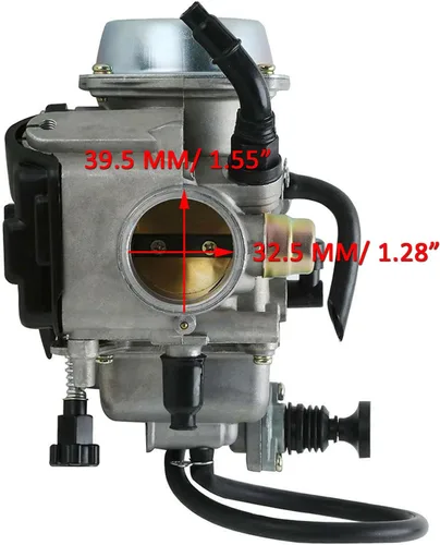 Vista 2 de Para Honda Rancher 350 TRX350TE TRX350TM TRX350FM 2000-2006 ATV Carburador Carb, con cable del acelerador y bujía y filtro de combustible