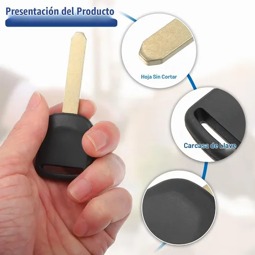 Vista 3 de ACROPIX Llave de encendido con chip de transponder sin cortar de repuesto para Honda Civic CR-V 2002-2006 para Honda Odyssey Pilot 2003-2004 HO01PT