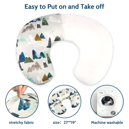 Vista 4 de Funda para almohada de lactancia TANOFAR, funda de almohada de lactancia neutral para bebés niños y niñas, funda de almohada de lactancia ultra