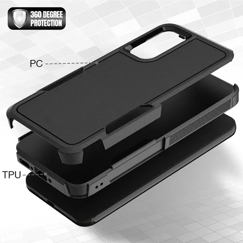 Vista 283 de Jeylly Compatible con Samsung Galaxy A22 5G Funda, Funda Samsung A22 5G con 2pcs protectores de pantalla de vidrio templado