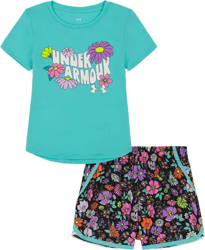 Vista 39 de Under Armour baby-girls Short Sleeve Shirt and Shorts Set, Durable Stretch and Lightweight