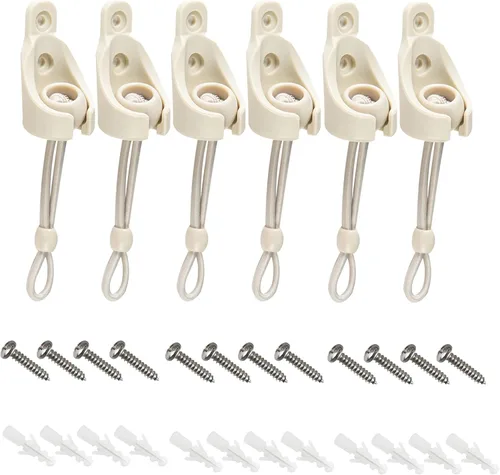 Vista 11 de Paquete de 3 tapas universales con anillo de tracción, piezas de repuesto para persianas enrollables para exteriores e interiores (beige)