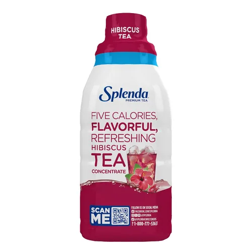 Vista 9 de SPLENDA Té de hibisco 1:1 concentrado de alta calidad, sin azúcar, sin gluten, té hecho real, 32 onzas líquidas (paquete de 2)