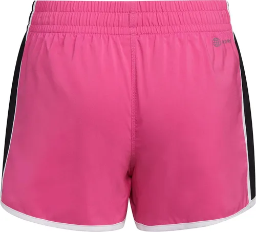 Vista 2 de adidas Pantalones cortos Pacer tejidos con cintura elástica grande para niña