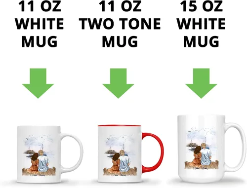 Vista 4 de Gossby Taza de café personalizada para parejas, regalo personalizado para pareja, con diseño, nombre, aniversario, día de San Valentín, regalo