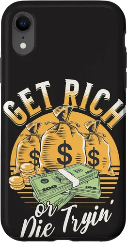 Vista 25 de Funda de dinero millonario para iPhone 12/12 Pro Get Rich or Die Trying Cash Hustle